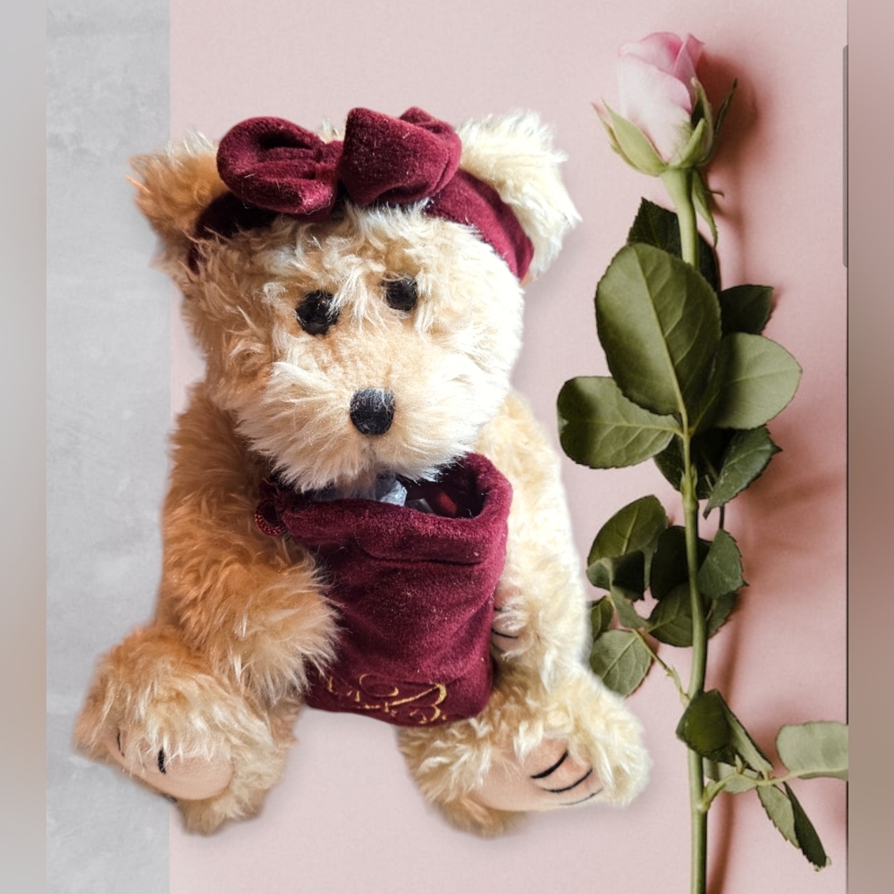 Vintage Bellagio Stuffed Teddy Bear with Gift Pouch - Picture 2 of 10